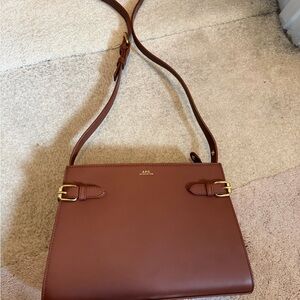 A.P.C. Chestnut Leather Crossbody Bag